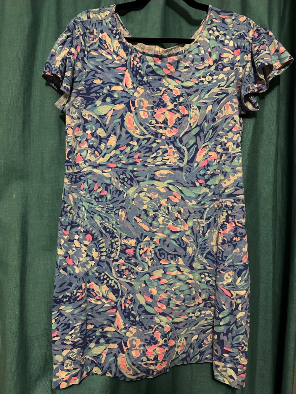 Lilly Pulitzer Multicolor Blue Floral Print Dress